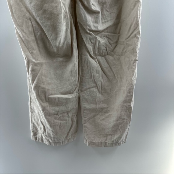 Old Navy Cream Beige Linen Drawstring Pants – Size M - Picture 6 of 8